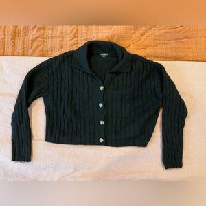 Black cropped sweater